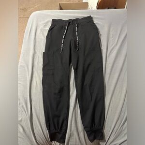 Black XS medcouture insight scrub jogger bottoms